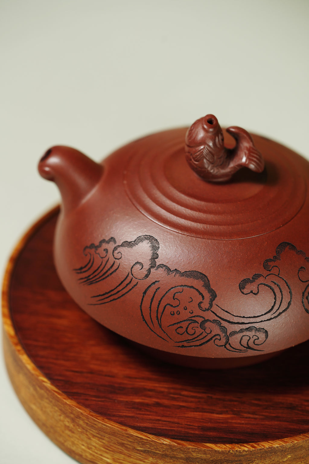 储立之大师｜中国陶瓷艺术终身成就奖获得者｜典藏重器【鱼跃龙门套组】原矿优质·紫泥·300cc