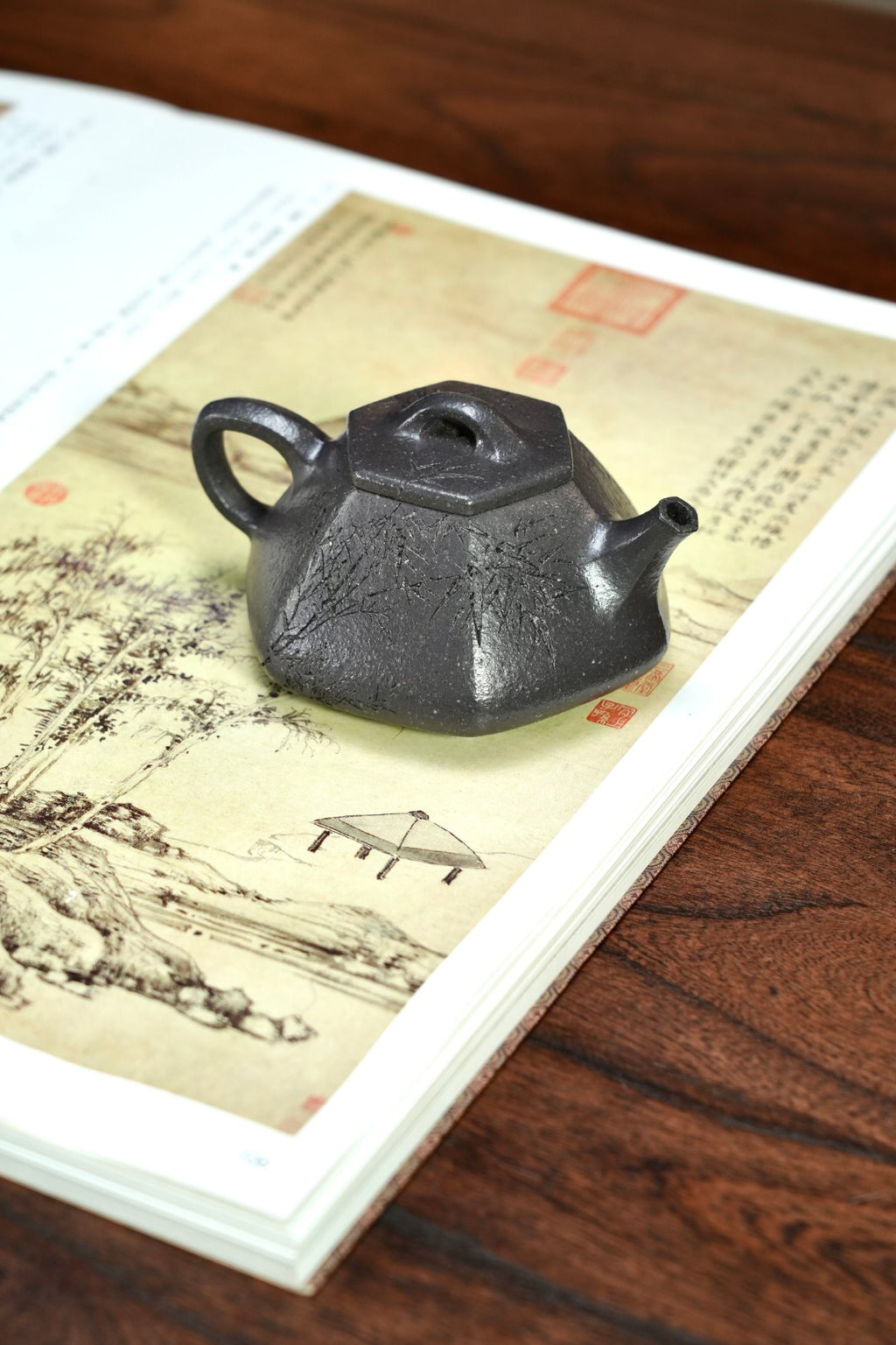 紫砂80后方器巨匠·耿浩巅峰之作《心舟石瓢壶》原矿极品天清泥·190cc