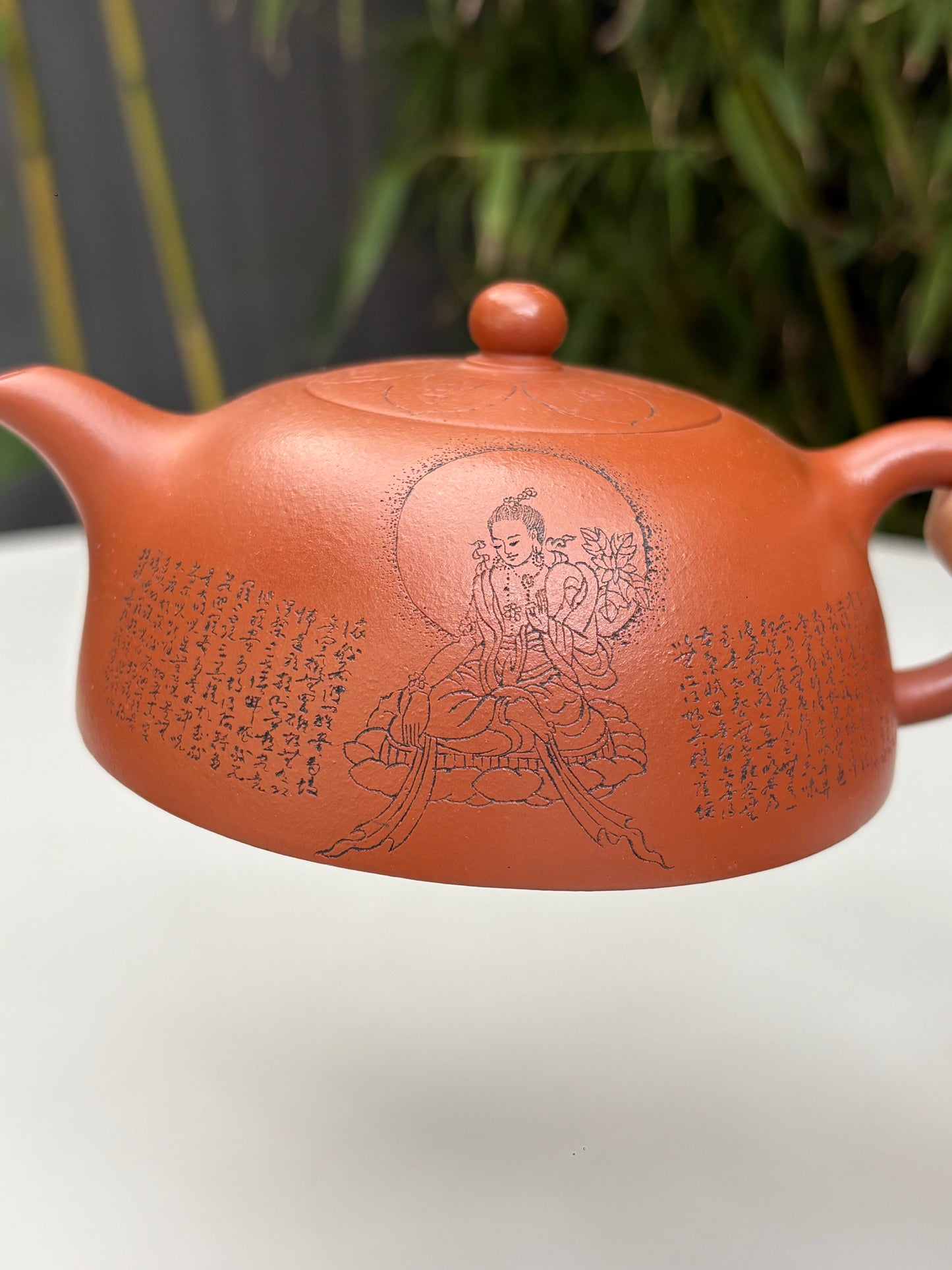 郑求标大师｜双心经至尊藏品·大拍+金奖+馆藏《小心经半月壶》原矿极品朱泥·200cc