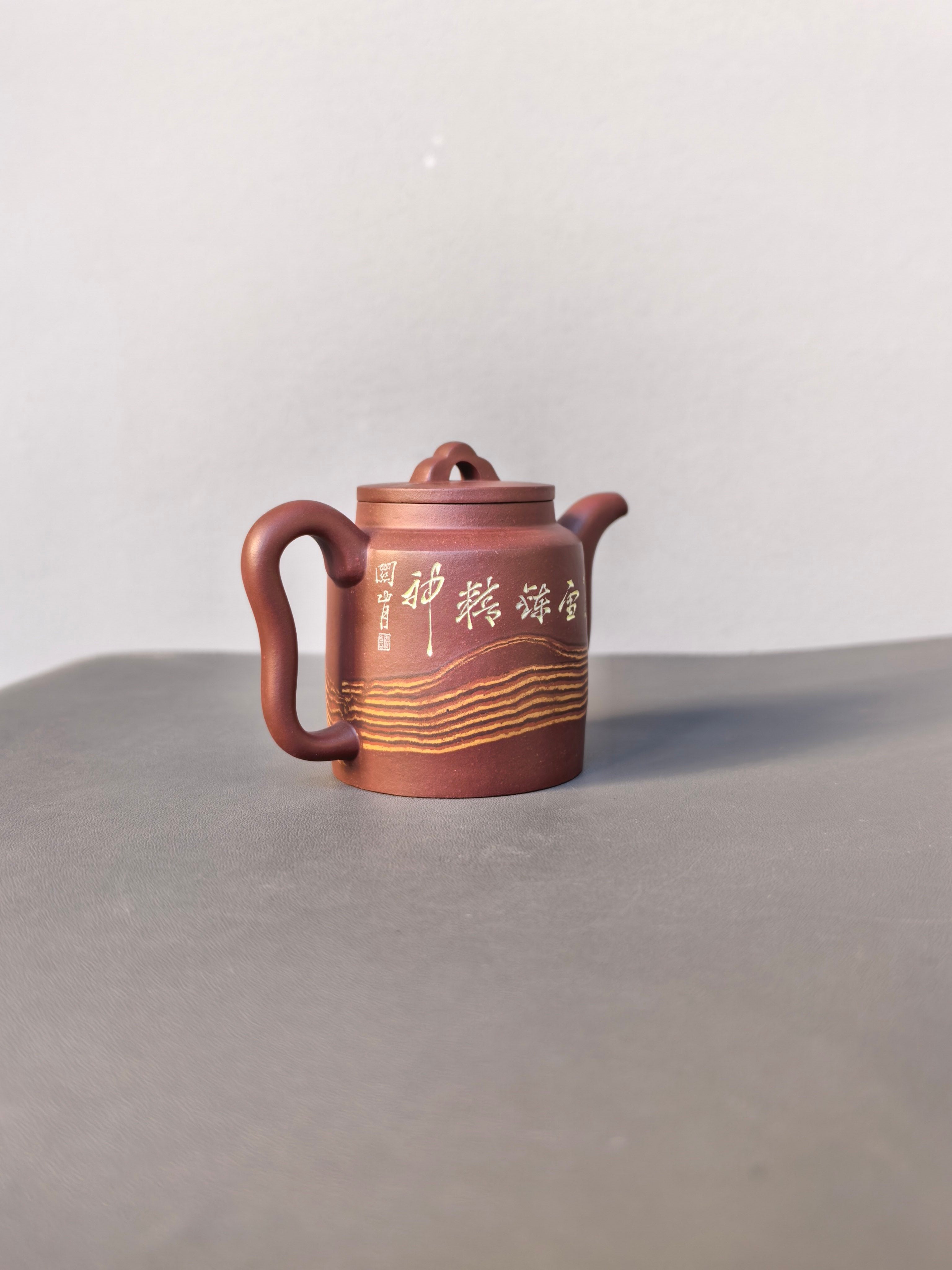 储立之大师｜中国陶瓷艺术终身成就奖获得者｜典藏重器【汲直壶】原矿优质紫泥绞泥·180cc