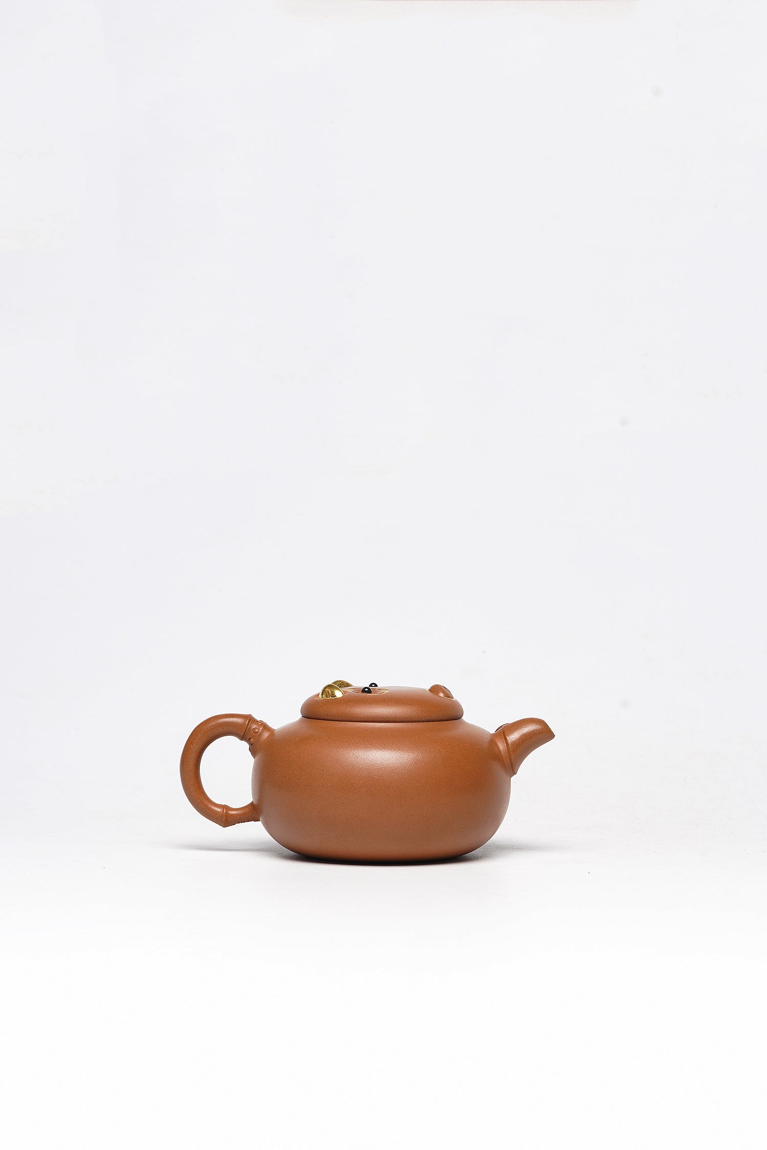 紫砂非遗花器泰斗·蒋蓉唯一嫡传｜蒋艺华亲制巅峰臻品【胸有成竹壶】原矿极品老段泥·180cc（真金限量款）