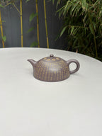 郑求标大师｜双心经至尊藏品·大拍9.7万同款➕金奖➕馆藏《心经半月壶》原矿极品天青泥·320cc