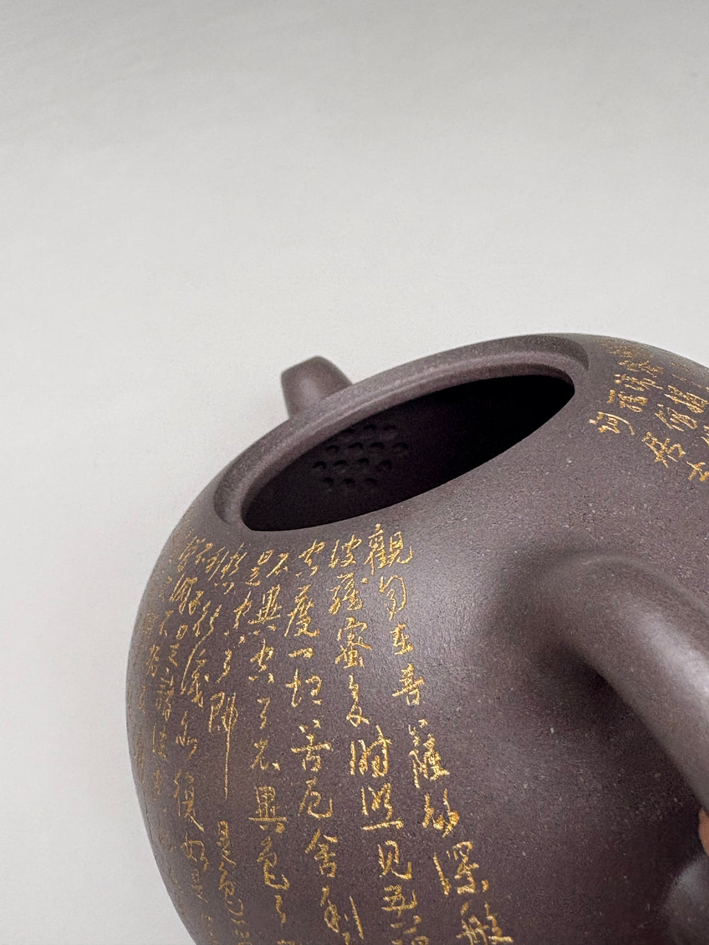 郑求标大师｜双心经至尊藏品·大拍9.7万同款➕金奖➕馆藏《心经半月壶》原矿极品天青泥·320cc