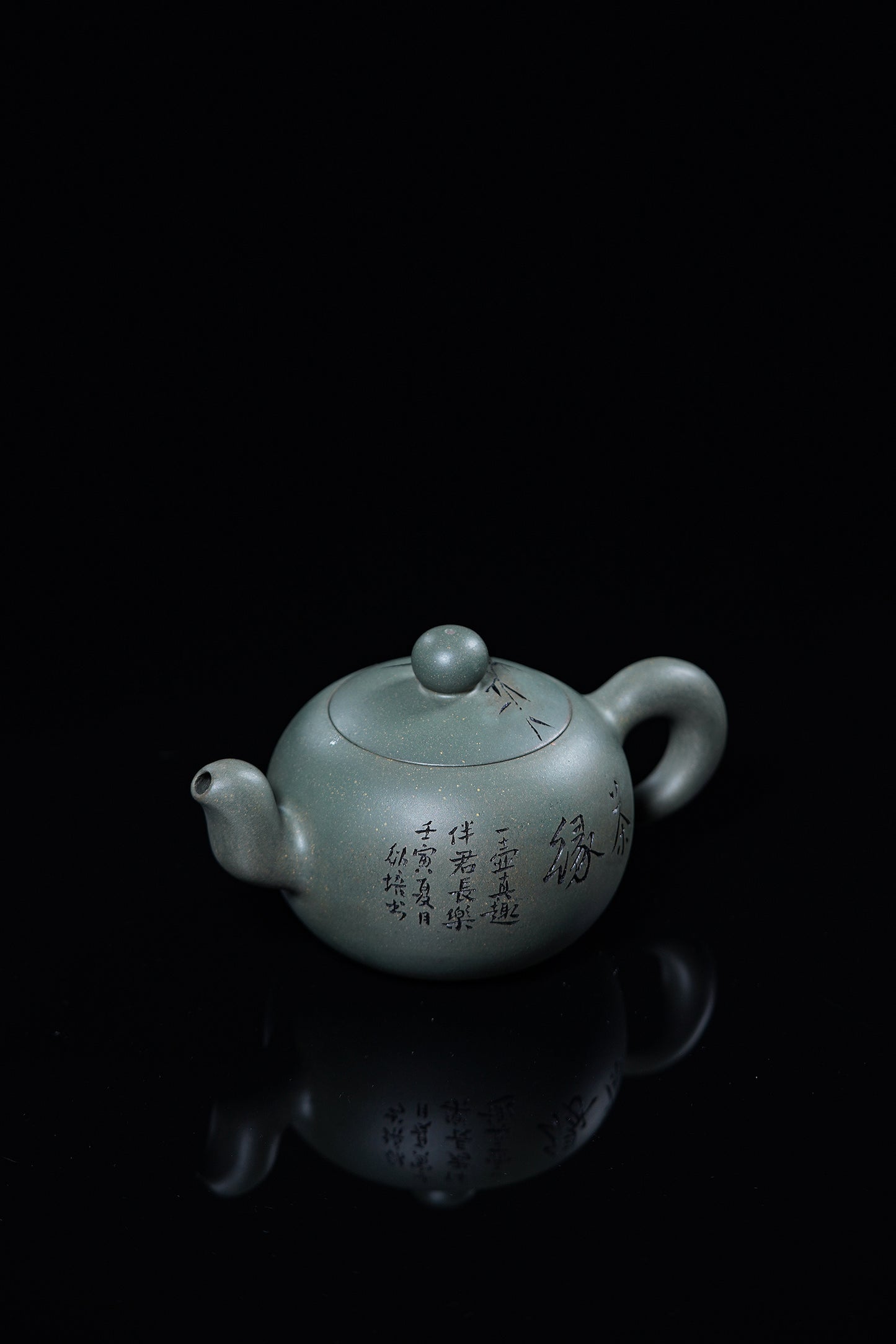 国大师 顾绍培➕省大师 储立之合作限量款✨中国陶瓷艺术终身成就奖重器【一粒珠壶】原矿极品本山绿泥·320cc