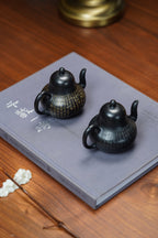 一器藏心经·紫砂纳万福｜郑求标大师｜双心经至尊臻品【思婷壶】原矿极品朱泥还原烧160cc