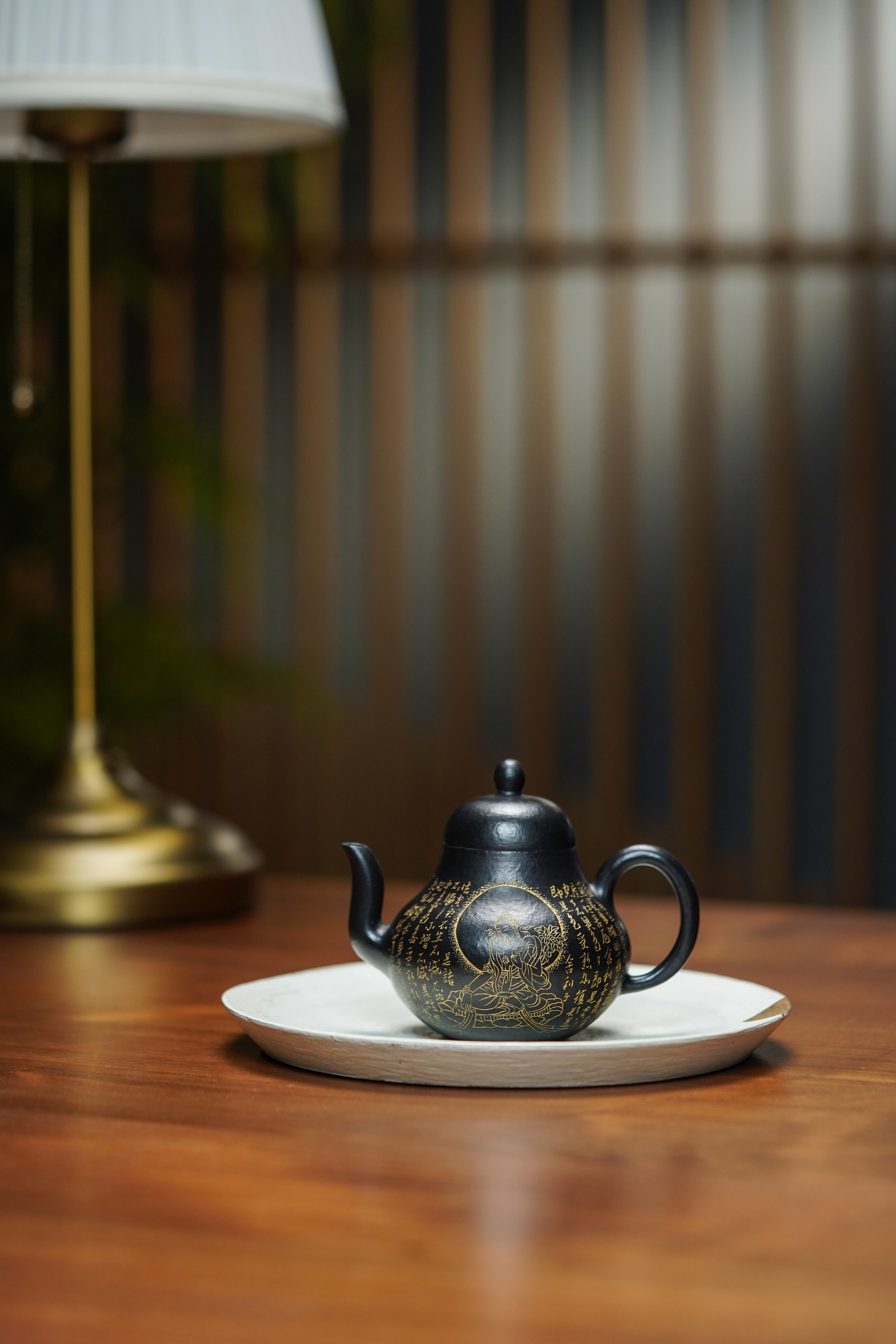 一器藏心经·紫砂纳万福｜郑求标大师｜双心经至尊臻品【思婷壶】原矿极品朱泥还原烧160cc