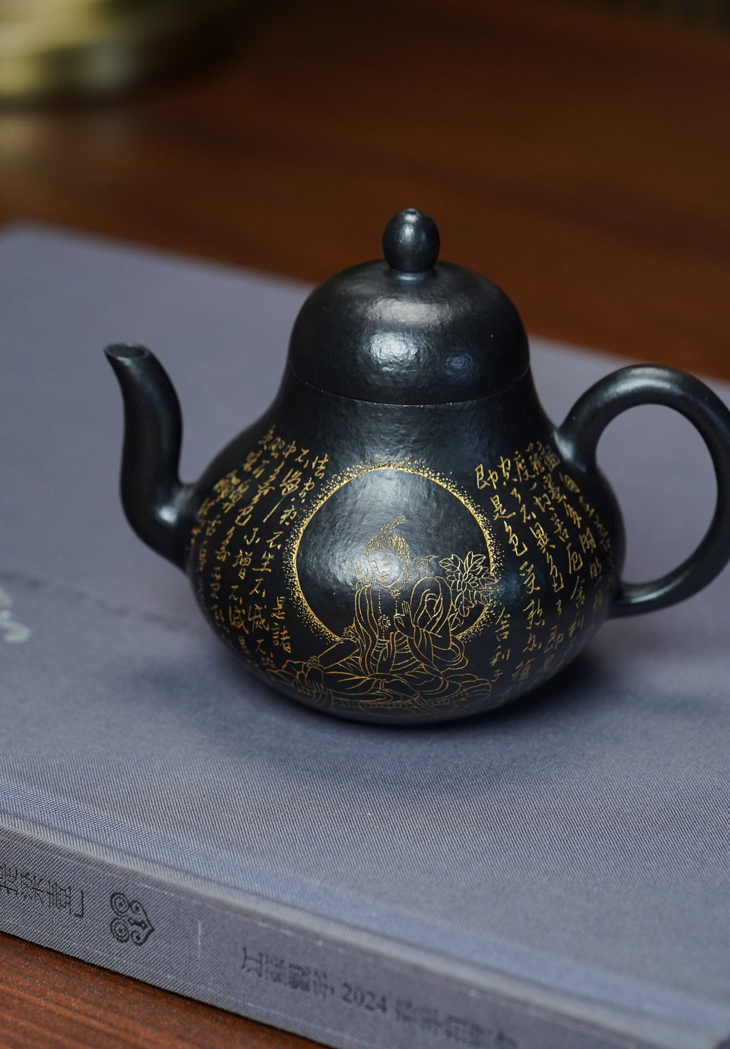 一器藏心经·紫砂纳万福｜郑求标大师｜双心经至尊臻品【思婷壶】原矿极品朱泥还原烧160cc