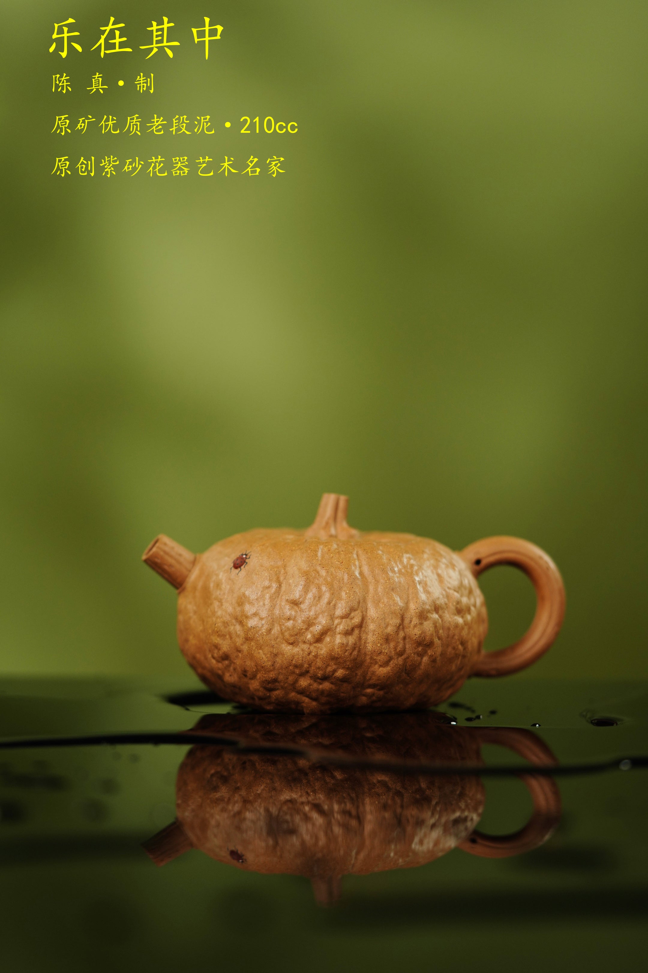 陈真藏品·真工妙造 紫砂界原创仿生花器佼佼者·巅峰之作《乐在其中壶》原矿极品老段泥·210cc