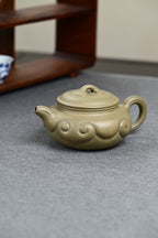 国工·『仿古如意』 豆青段·容量500cc·9孔出水·陈华军（国家级工艺美术师） - ZishaTeapotChina