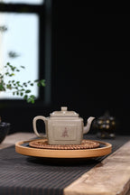 国高工独家青段泥新品【四方夺魁】作品大气 壶身微雕篆刻《心经》茶禅一味