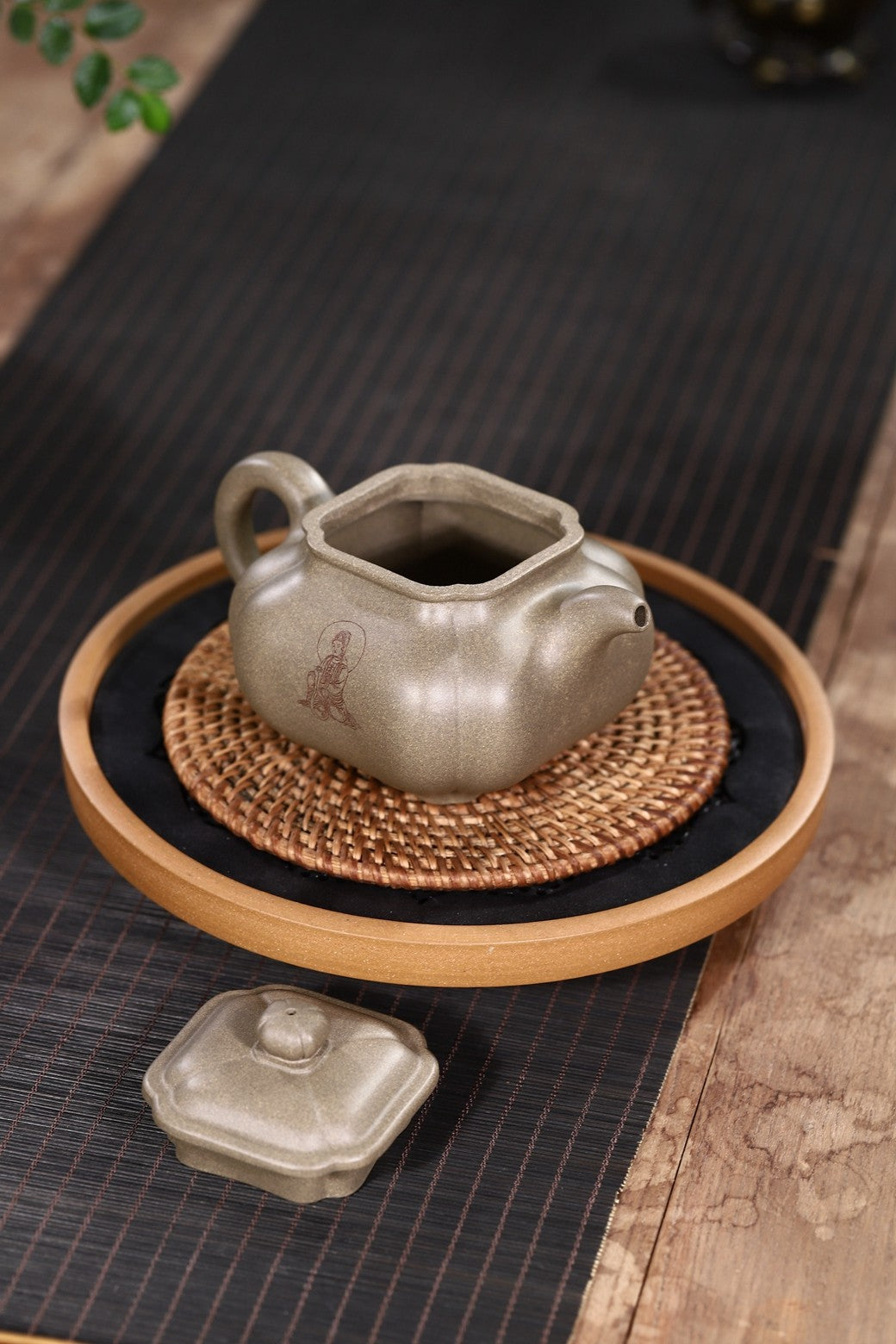 双高工合作高难度筋纹器【抽角传炉】造型敦厚稳重 壶身微雕篆刻《心经》独具一格