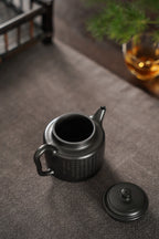 心经剑流高德钟·焐灰款 原矿小煤窑朱泥·180CC 壶身通刻心经更添老味