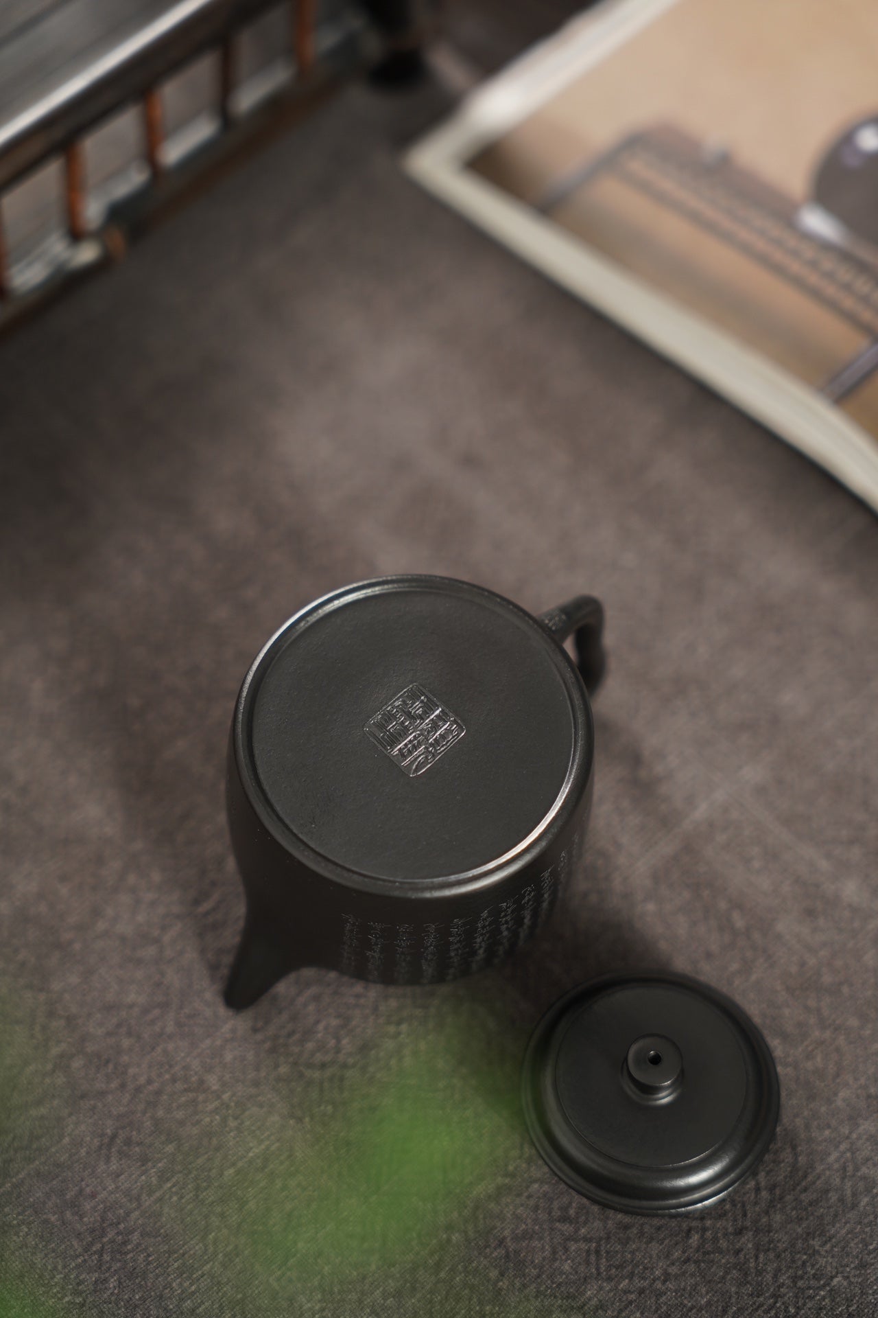 心经剑流高德钟·焐灰款 原矿小煤窑朱泥·180CC 壶身通刻心经更添老味