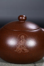 沉香黑星砂新品【心经西施】经典而又圆润 微雕高难度刻绘心经，240cc禅茶一味