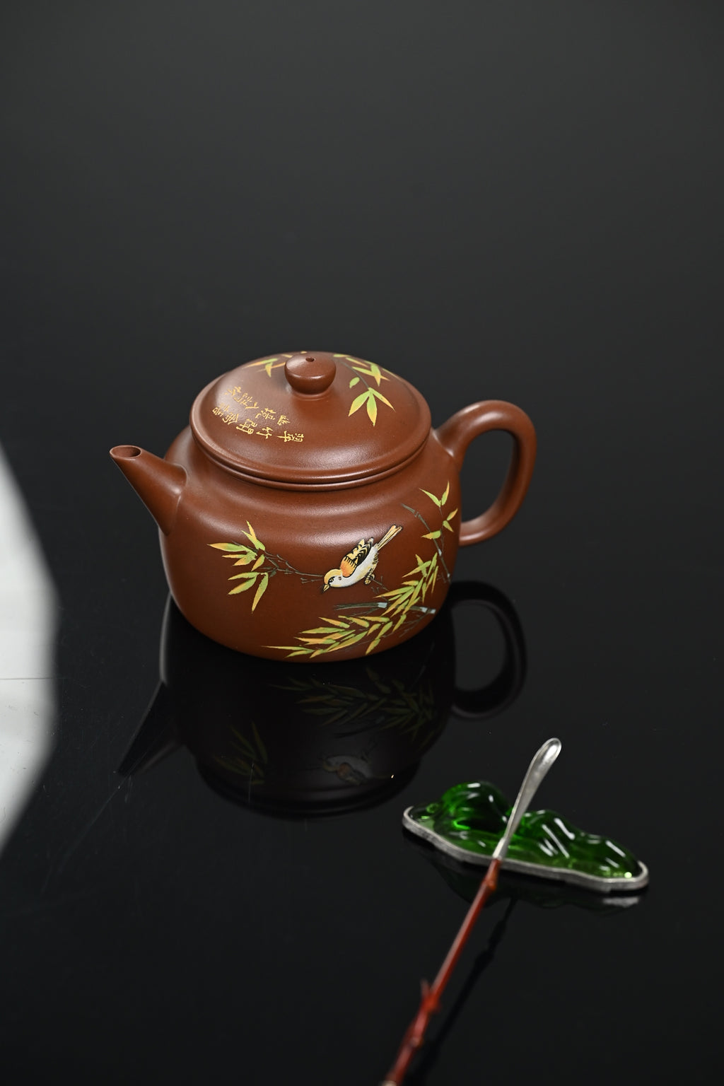 高工· 『剑流德钟』 文革老紫泥·容量330cc·9孔出水·内推·秦国萍（国家级高级工艺美术师）