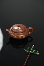 高工· 『扁腹』 文革老紫泥·容量300cc·11孔出水·内推·秦国萍（国家级高级工艺美术师）