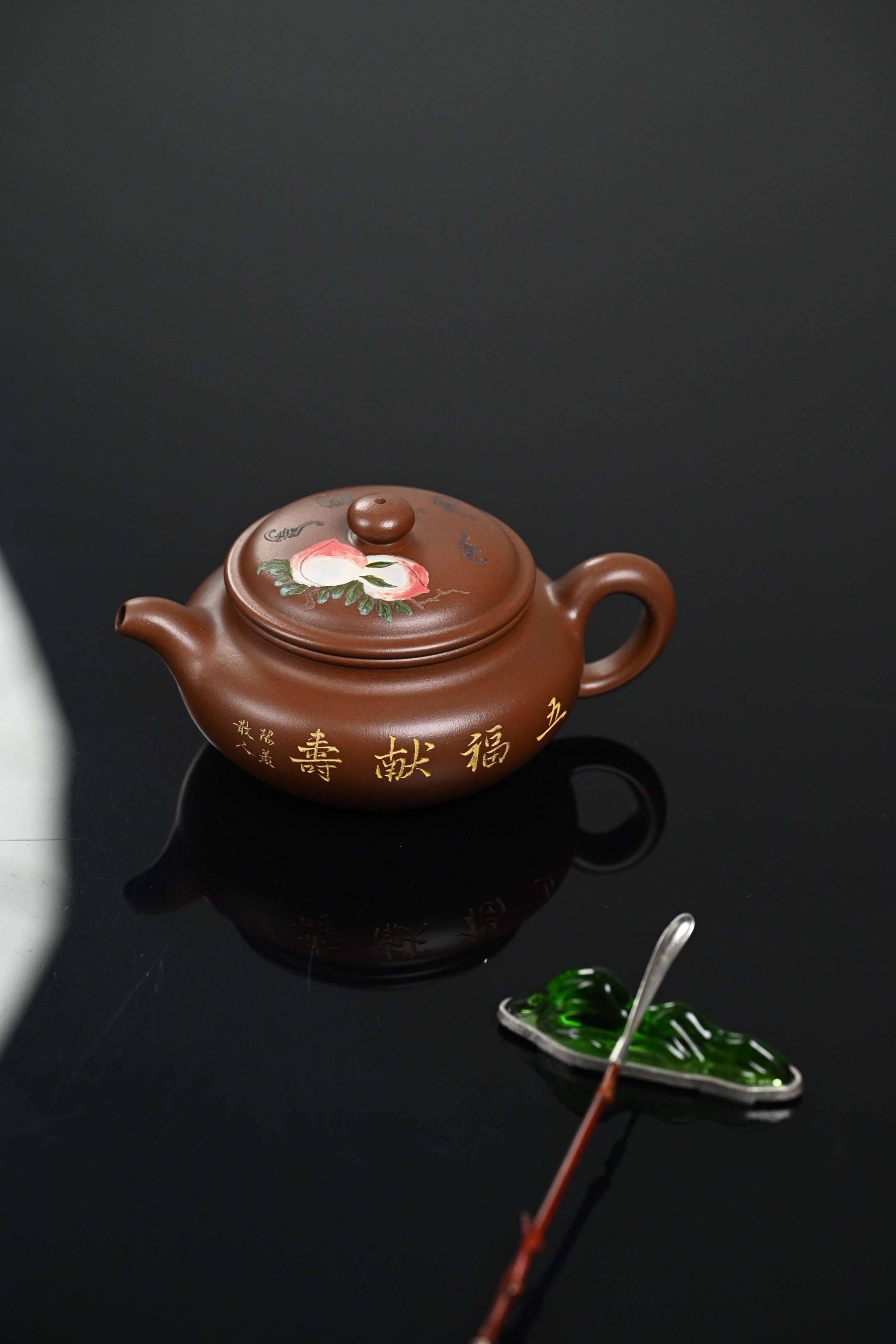 高工· 『扁腹』 文革老紫泥·容量300cc·11孔出水·内推·秦国萍（国家级高级工艺美术师）