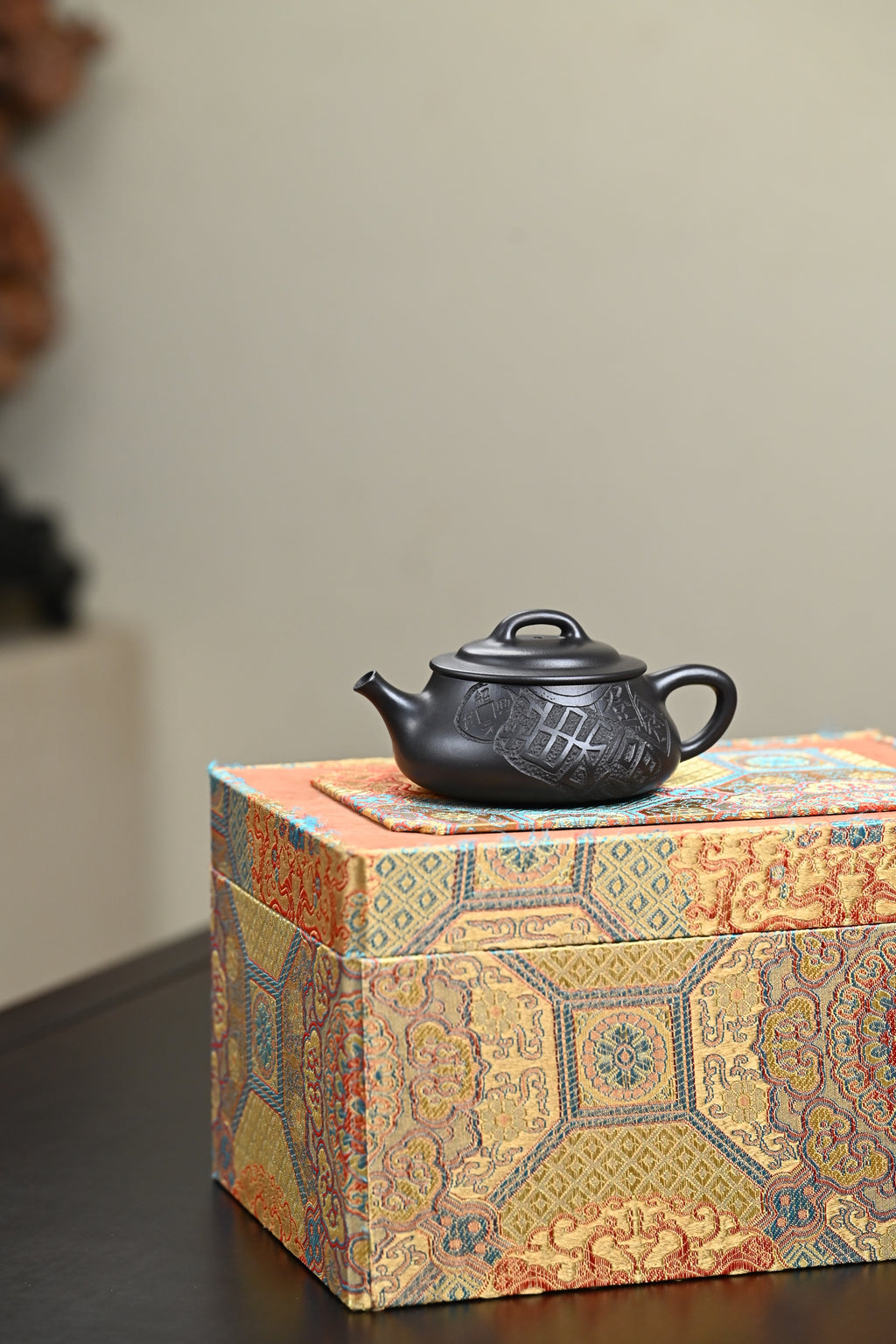 高工· 『隐瓢』 石黄·容量150cc·7孔出水·内推·秦国萍（国家级高级工艺美术师）