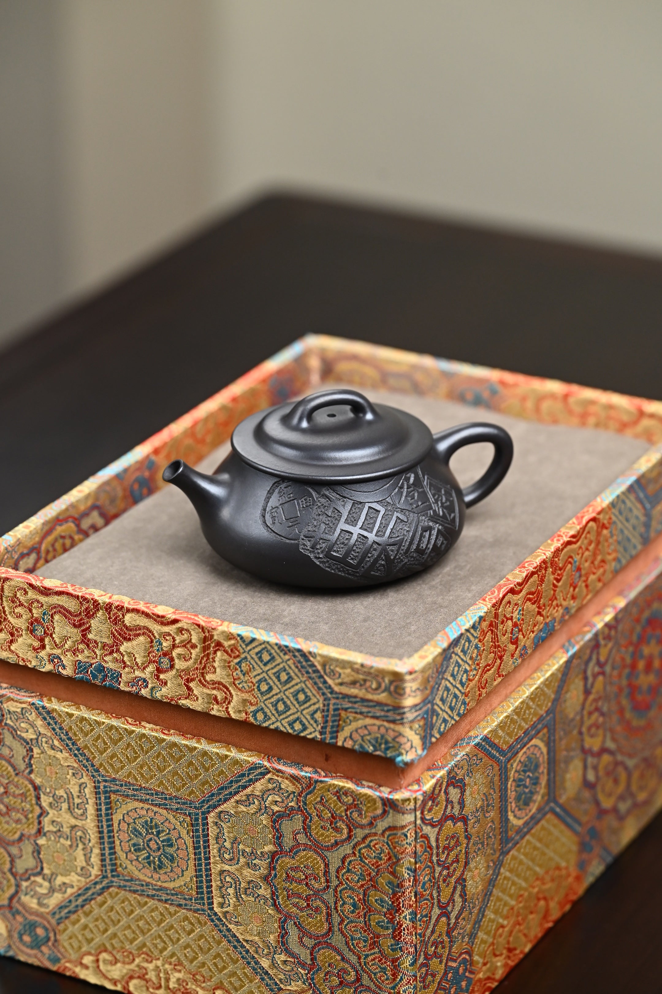 高工· 『隐瓢』 石黄·容量150cc·7孔出水·内推·秦国萍（国家级高级工艺美术师）