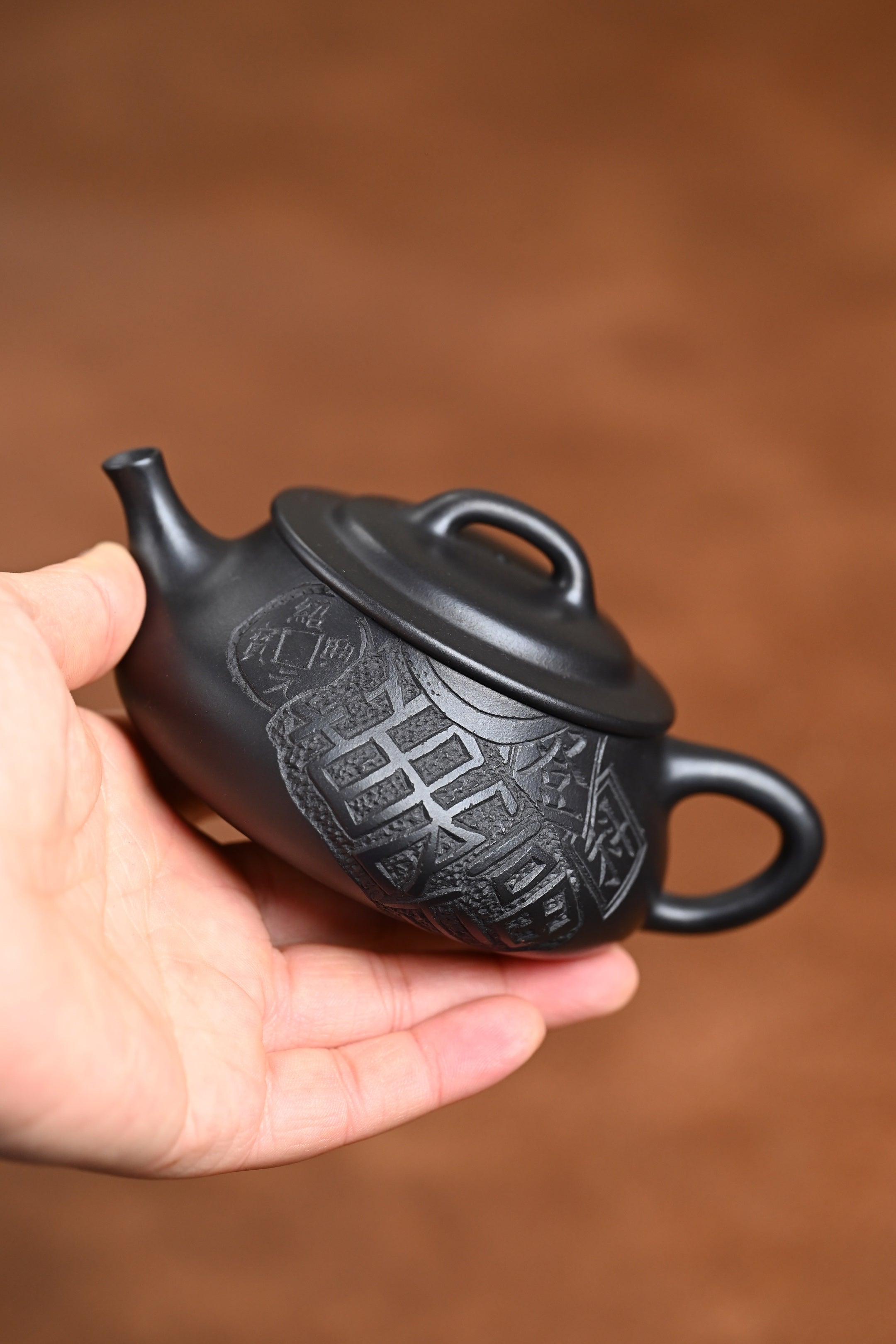 高工· 『隐瓢』 石黄·容量150cc·7孔出水·内推·秦国萍（国家级高级工艺美术师）