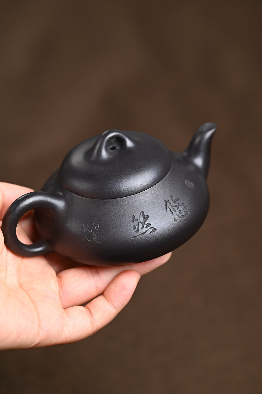高工· 『汉棠石瓢』 石黄·容量140cc·9孔出水·内推·秦国萍（国家级高级工艺美术师）