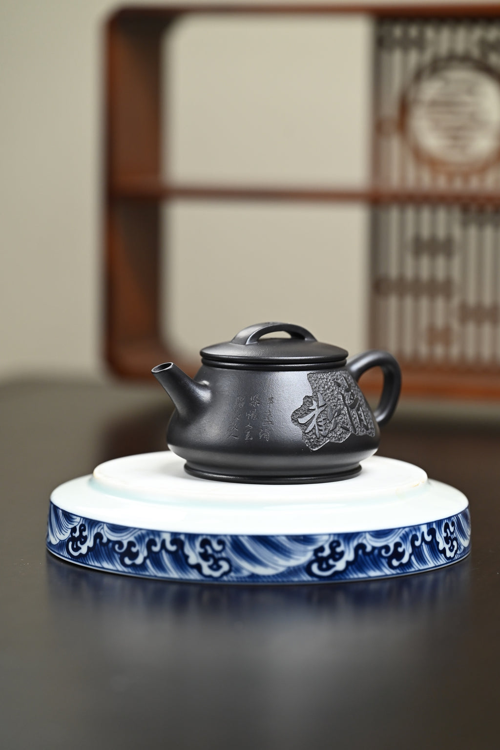 高工 『础瓢』 石黄·容量170cc·7孔出水·内推·秦国萍（国家级高级工艺美术师）