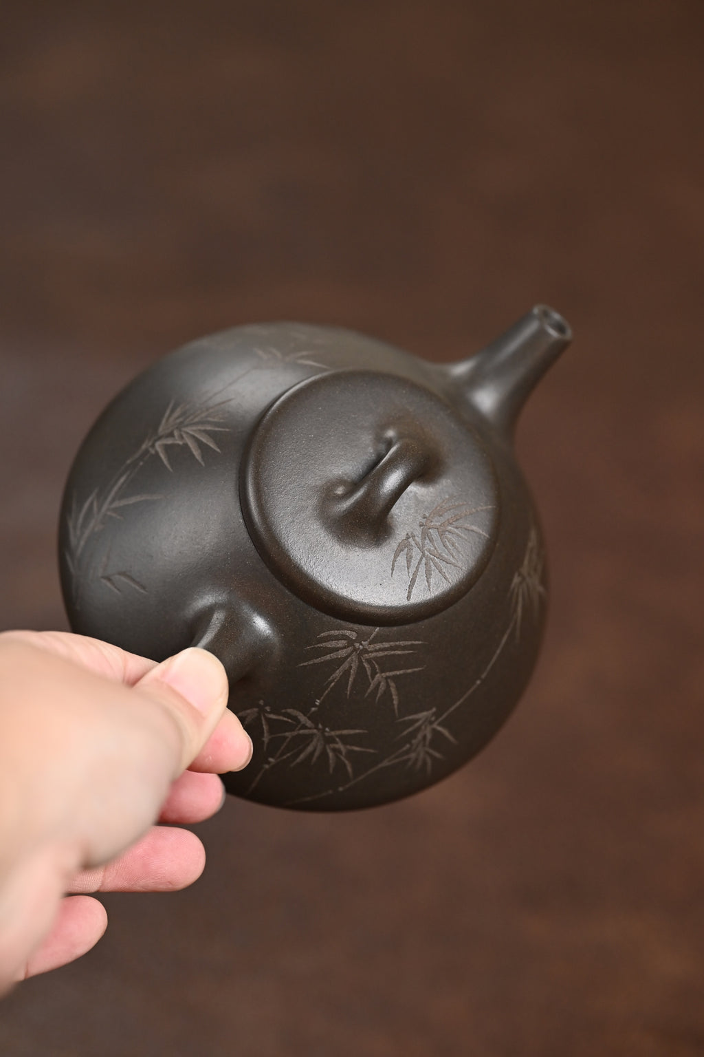 高工· 『子冶石瓢』 底槽清·柴烧·容量330cc·14孔出水·秦国萍（国家级高级工艺美术师）