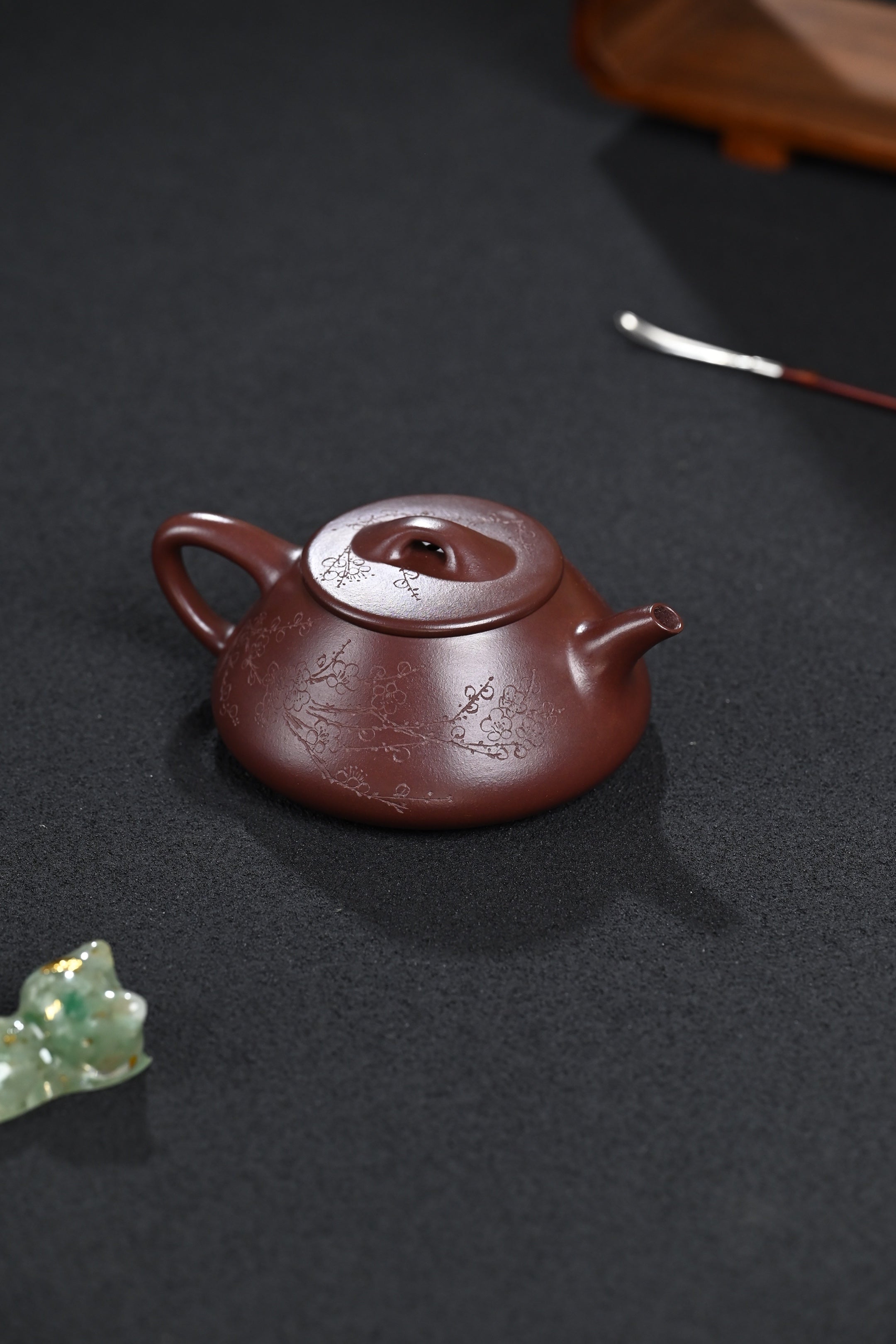 高工· 『纳瓢』 一厂老紫泥·容量300cc·14孔出水·内推·秦国萍（国家级高级工艺美术师）