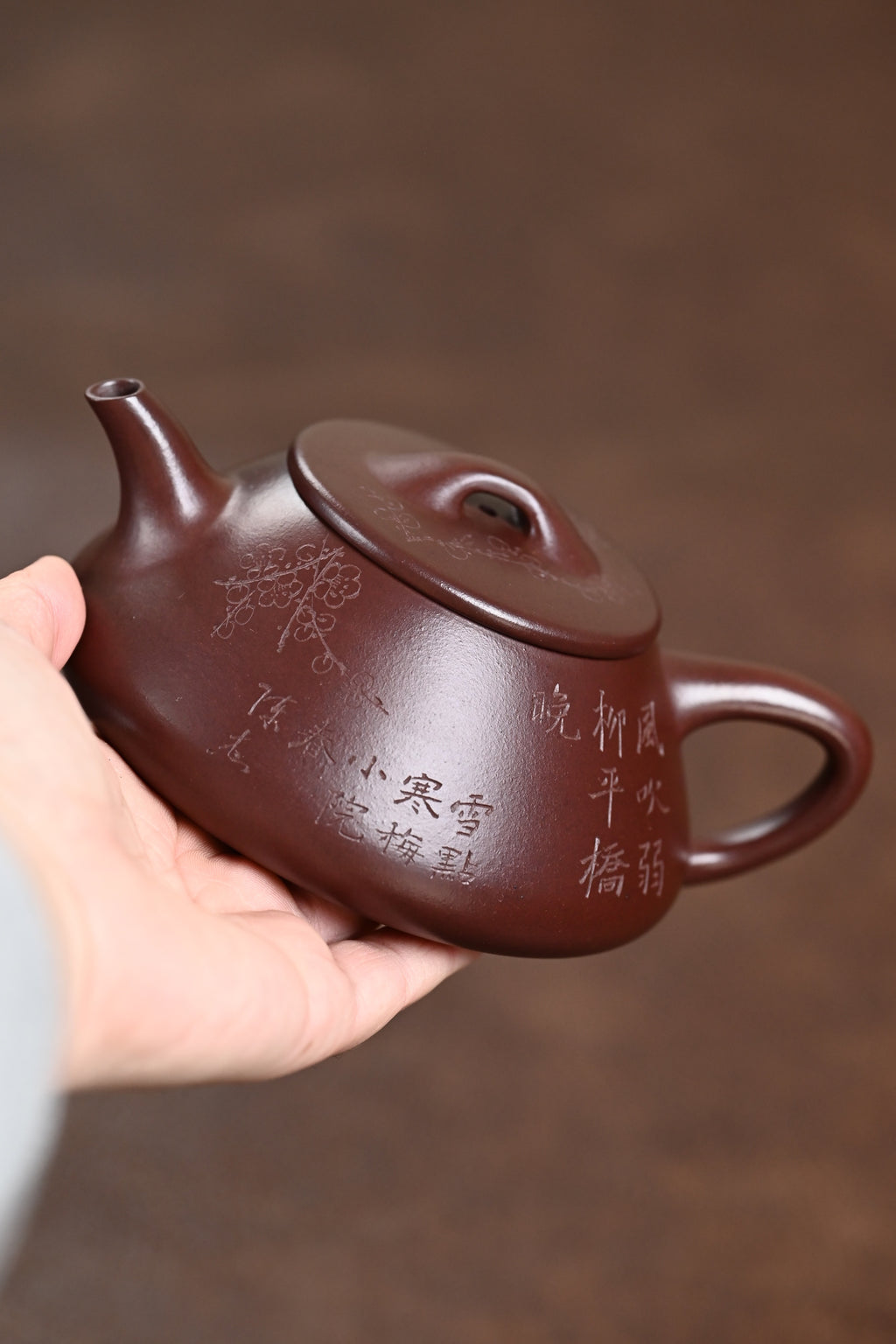 高工· 『纳瓢』 一厂老紫泥·容量300cc·14孔出水·内推·秦国萍（国家级高级工艺美术师）