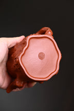 高工· 『松桩』 极品皱皮朱泥·容量290cc·19孔出水·内推·秦国萍（国家级高级工艺美术师）