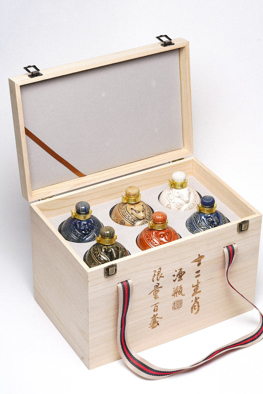 中国陶瓷艺术大师·邱玉林｜限量百套·《十二生肖兽首酒瓶》原矿彩陶非遗工艺 · 175cc珍藏酒器