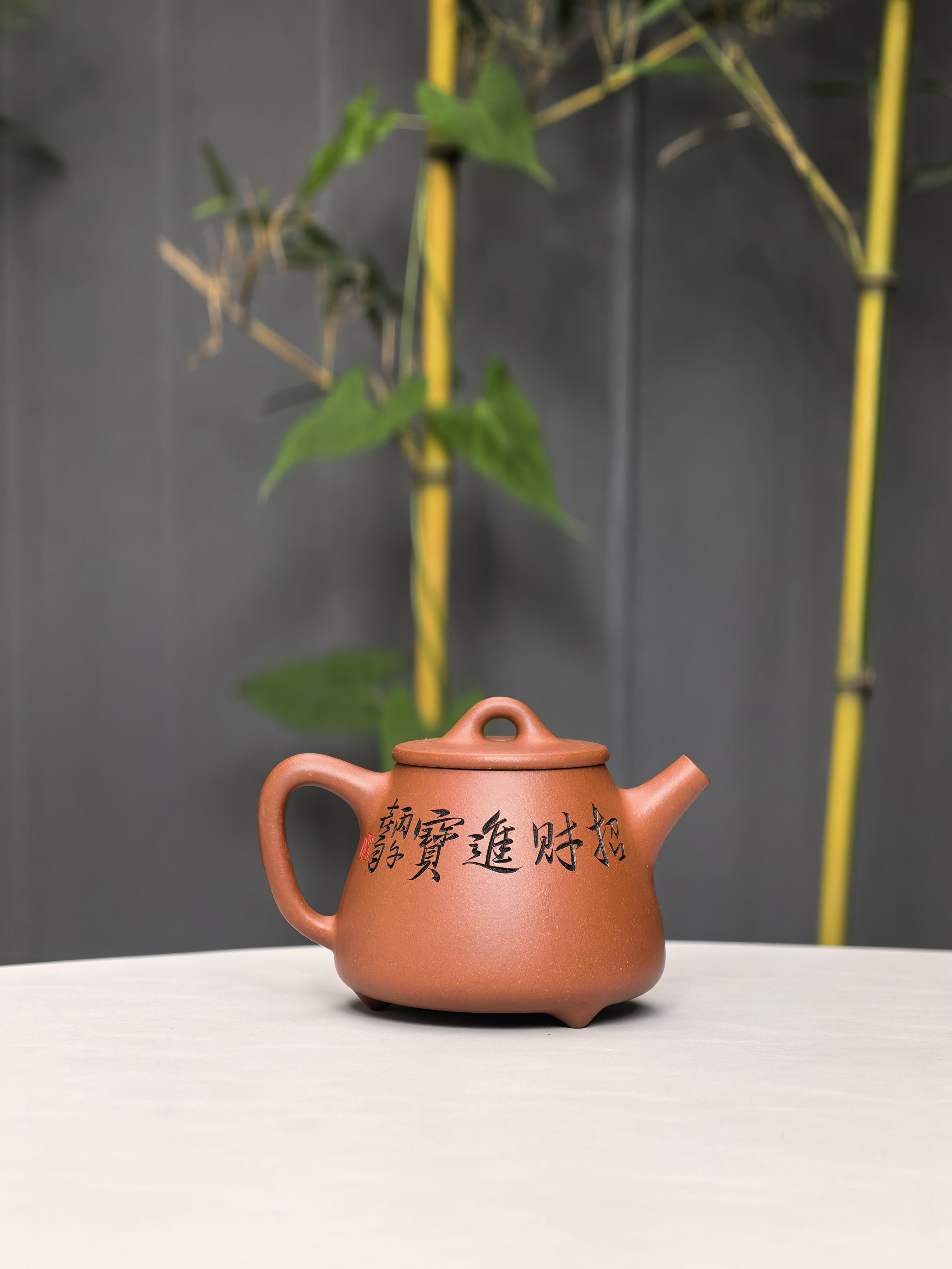 中华神刀·刻绘巅峰 杨喜雨大师陶刻巅峰臻品《高石瓢》原矿极品底槽清·230cc