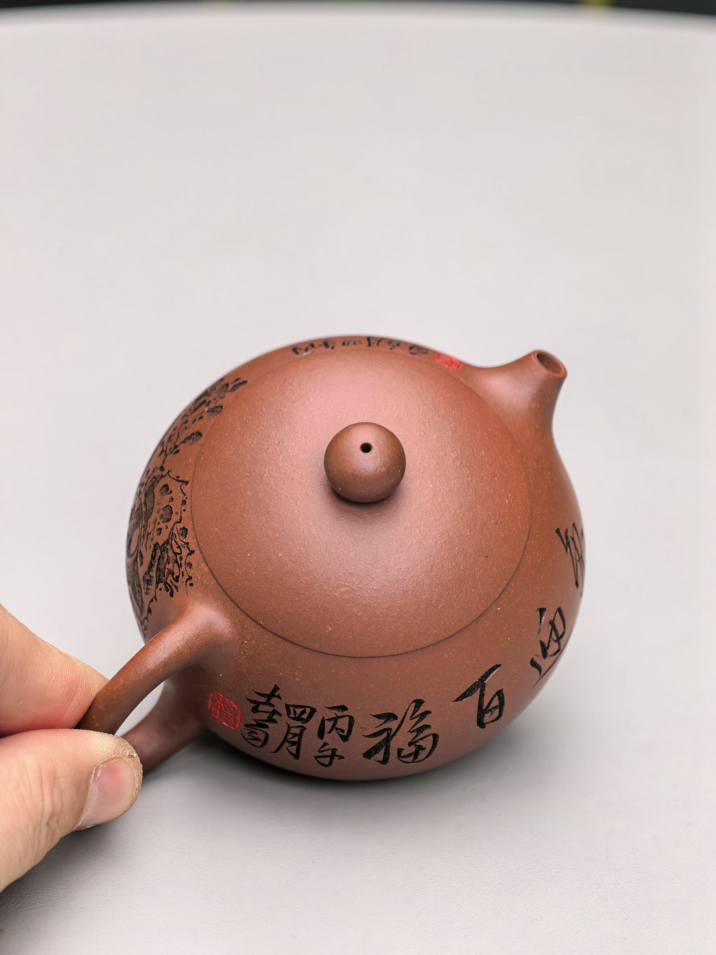 中华神刀·刻绘巅峰 杨喜雨大师陶刻巅峰臻品《西施壶》原矿极品底槽清·160cc