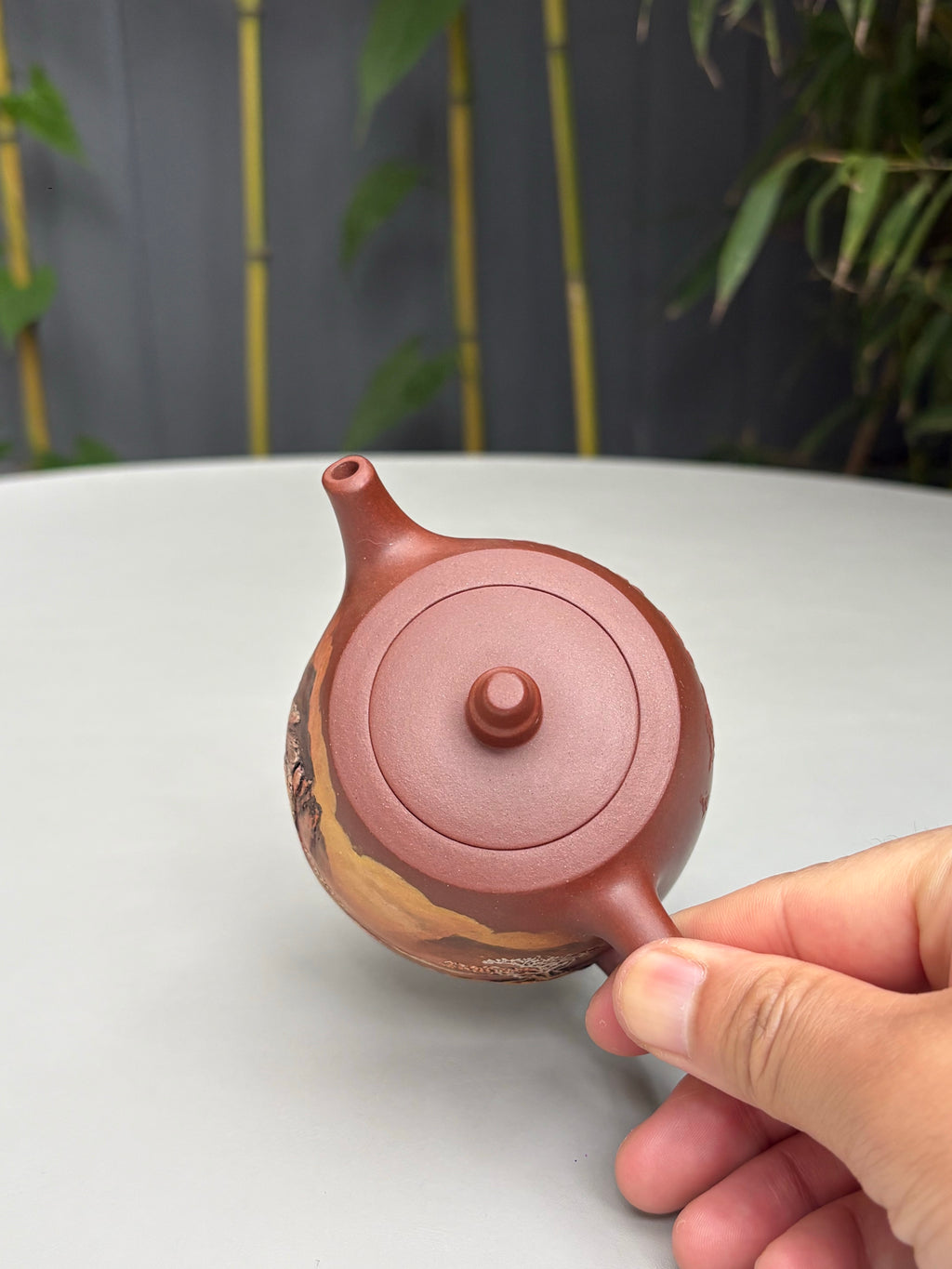 【双泰斗合璧·紫砂史巅峰】紫砂界天花板｜何光宏·邱玉林双宗师联袂创作《小汉铎壶》原矿极品底槽清·230cc