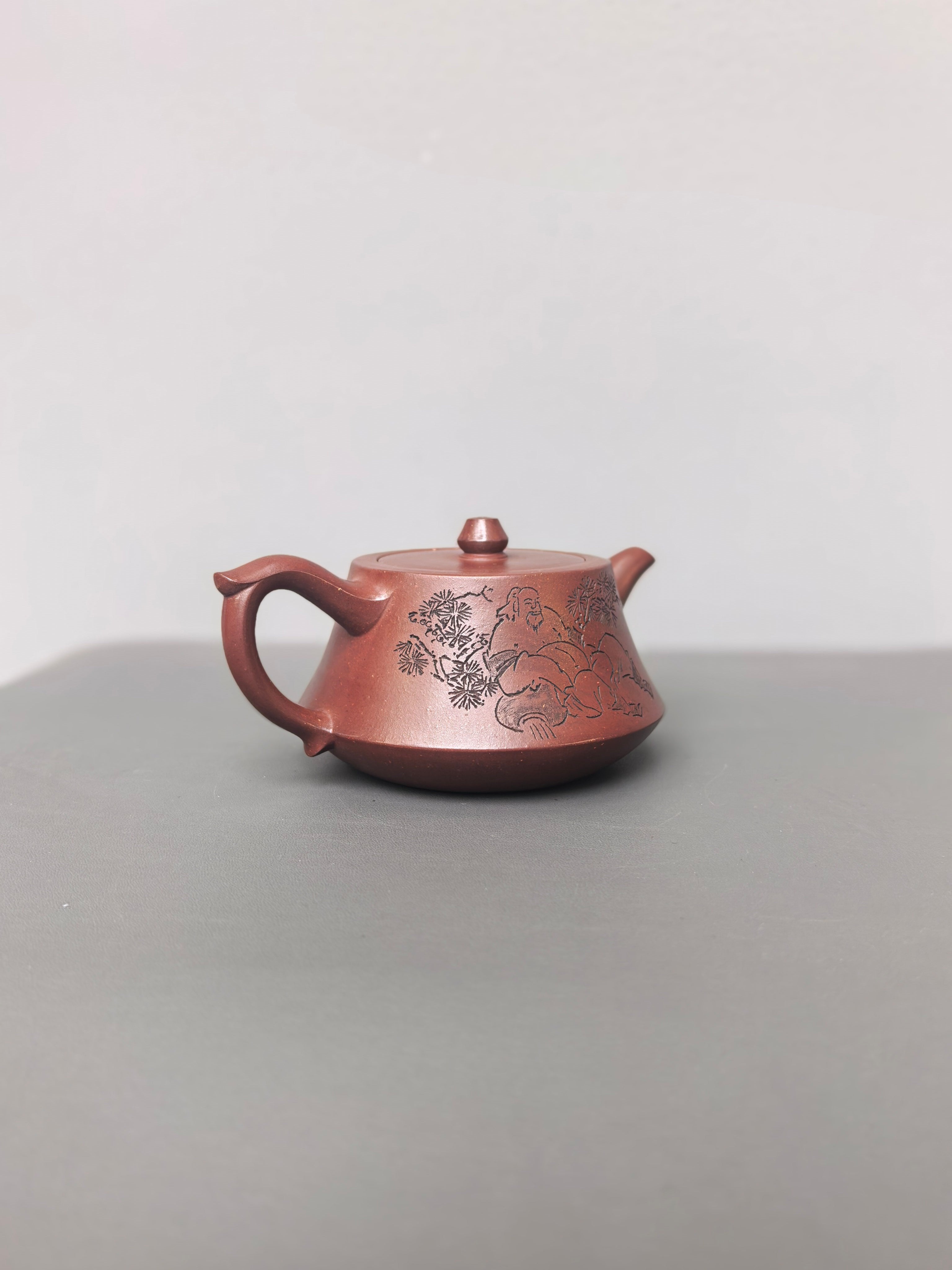 储立之大师｜中国陶瓷艺术终身成就奖获得者｜典藏重器【博雅柱础套组】原矿优质老紫泥·320cc