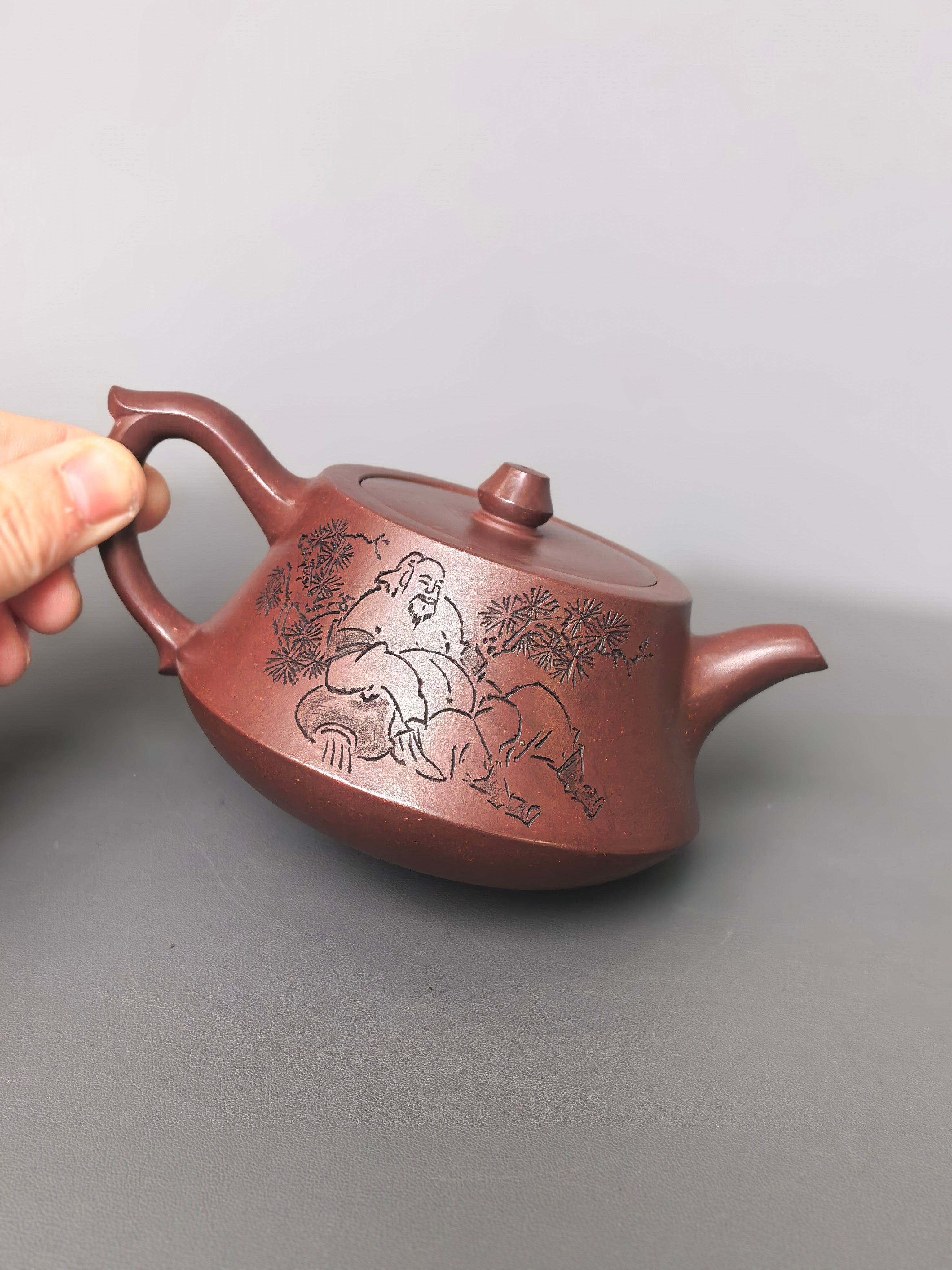储立之大师｜中国陶瓷艺术终身成就奖获得者｜典藏重器【博雅柱础套组】原矿优质老紫泥·320cc