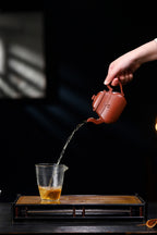 木质锦盒包装大气 全手工【束带套组】 组合：一壶+一杯+一碟 泥料：原矿朱泥 容量：260cc