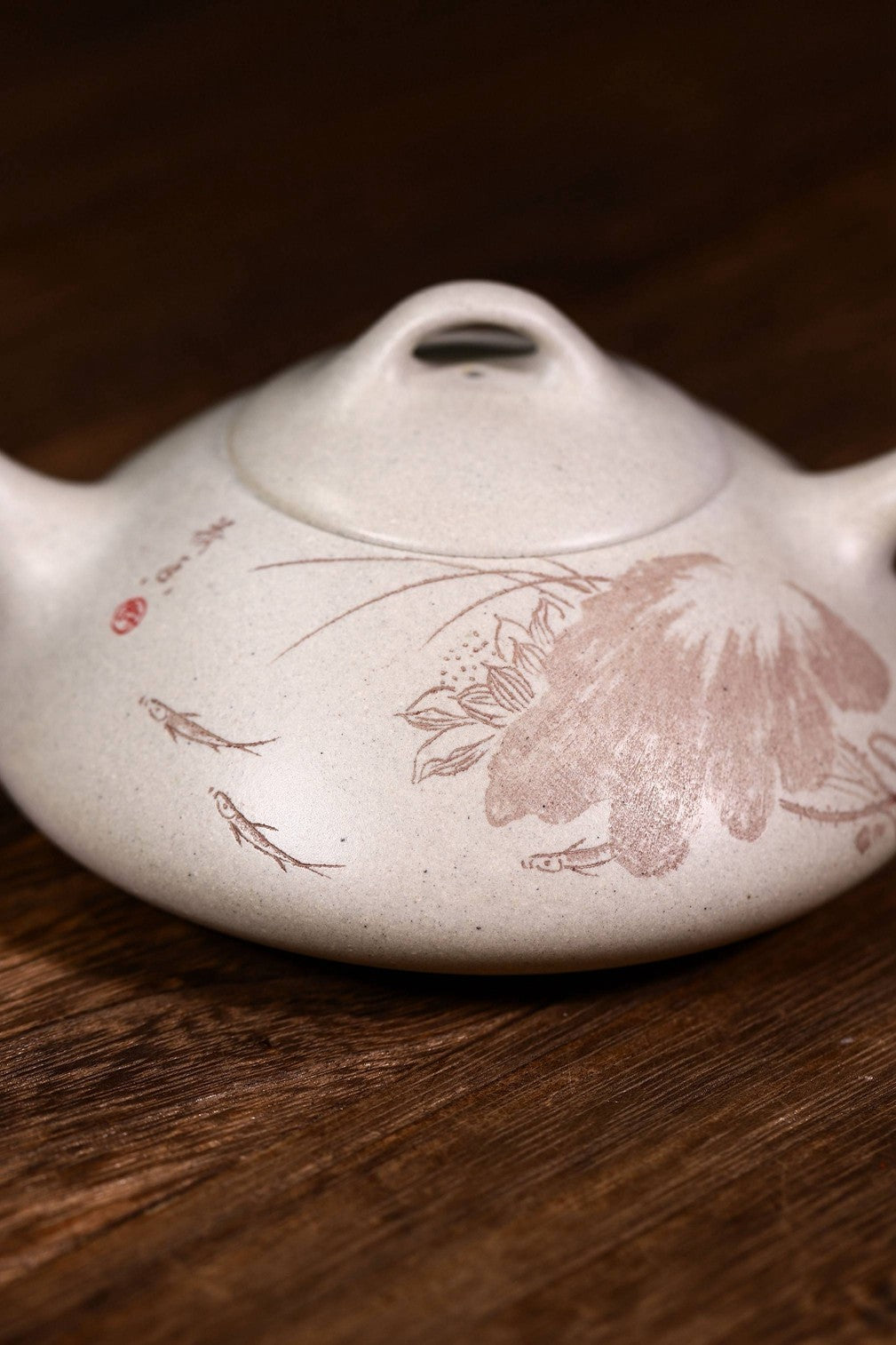 省大师潘春芳关门弟子许冠新老师新品首发【东坡瓢 · 荷塘清趣】极品羊脂玉段泥手制，210cc