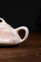 省大师潘春芳关门弟子许冠新老师新品首发【东坡瓢 · 荷塘清趣】极品羊脂玉段泥手制，210cc