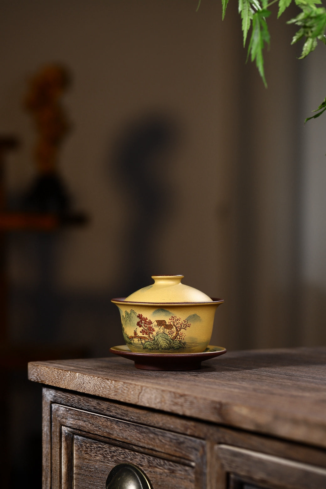 省大师潘春芳关门弟子许冠新老师盖碗新品【江山晓】160cc 双色泥料制成