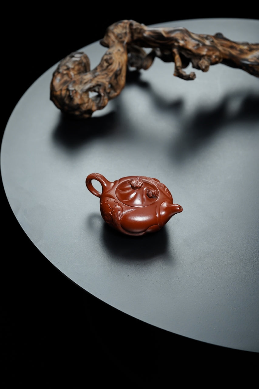 储立之大师｜中国陶瓷艺术终身成就奖获得者｜典藏重器【鱼化龙壶】原矿优质红泥·220cc