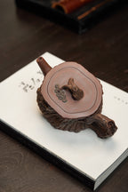 【蒋蓉之女 传世花器】紫砂非遗花器泰斗·蒋蓉唯一嫡传｜蒋艺华亲制巅峰臻品【松桩壶】原矿极品老紫泥·330cc