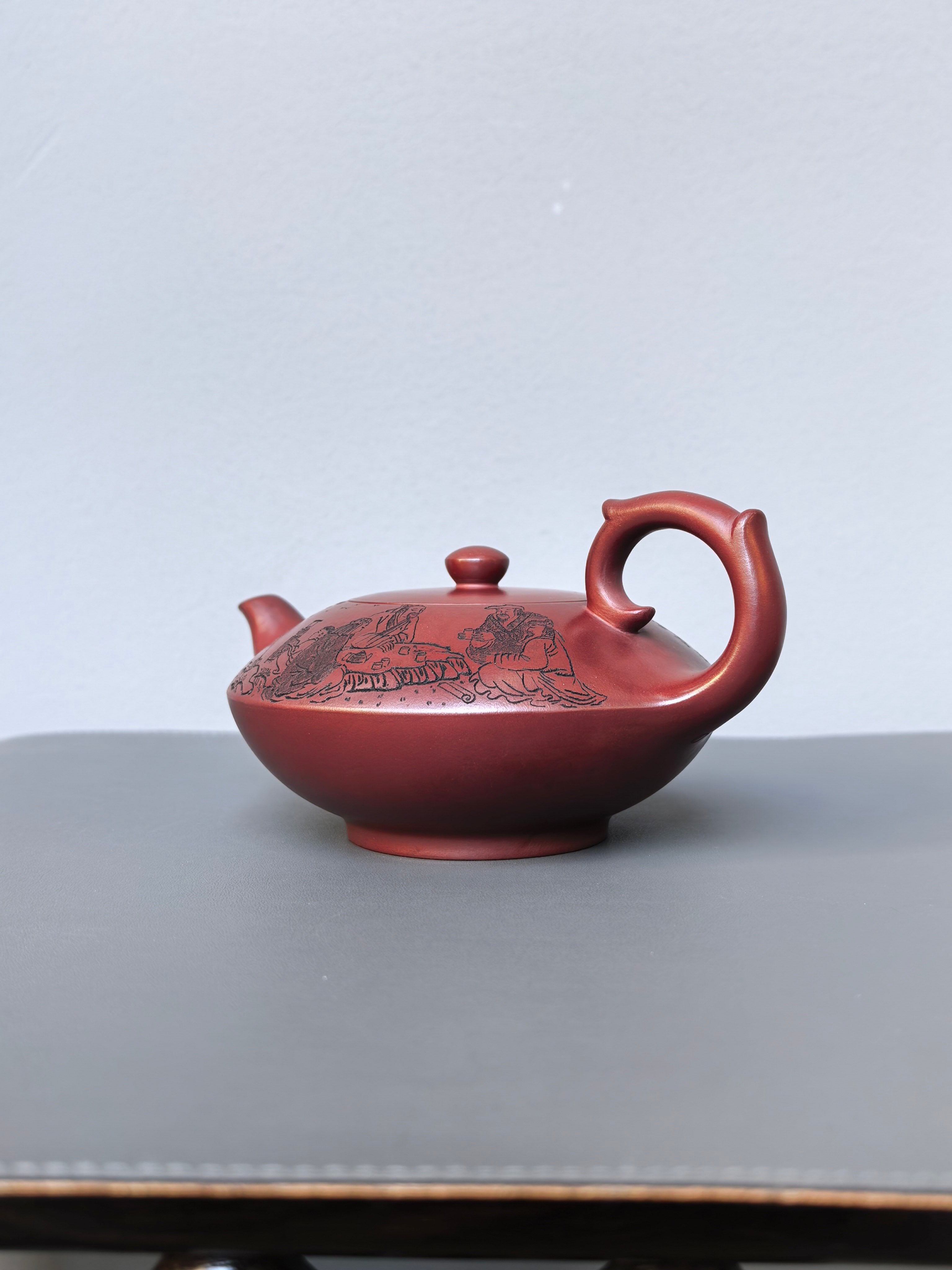 顾景舟大师高徒·双国大师李昌鸿之作【朱雀壶】原矿优质龙血砂·550cc