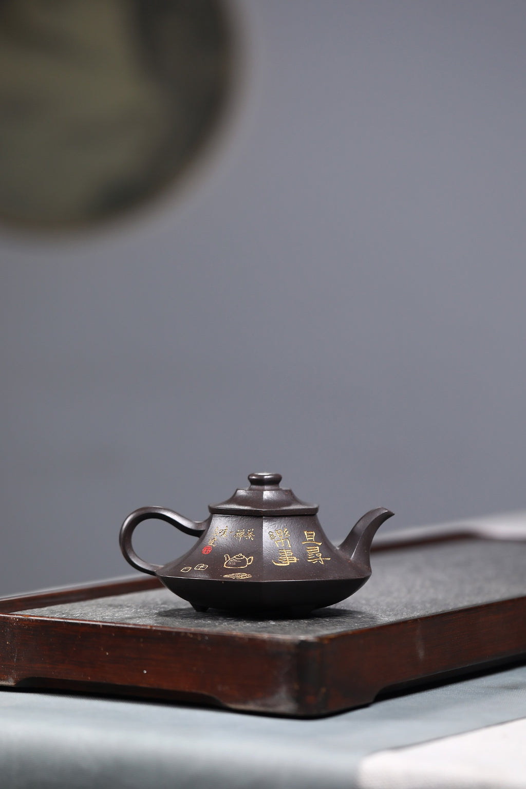 范泽锋大师高徒·省大师邱爽紫砂潜力重器【六方云炉壶】原矿优质乌金砂·260cc