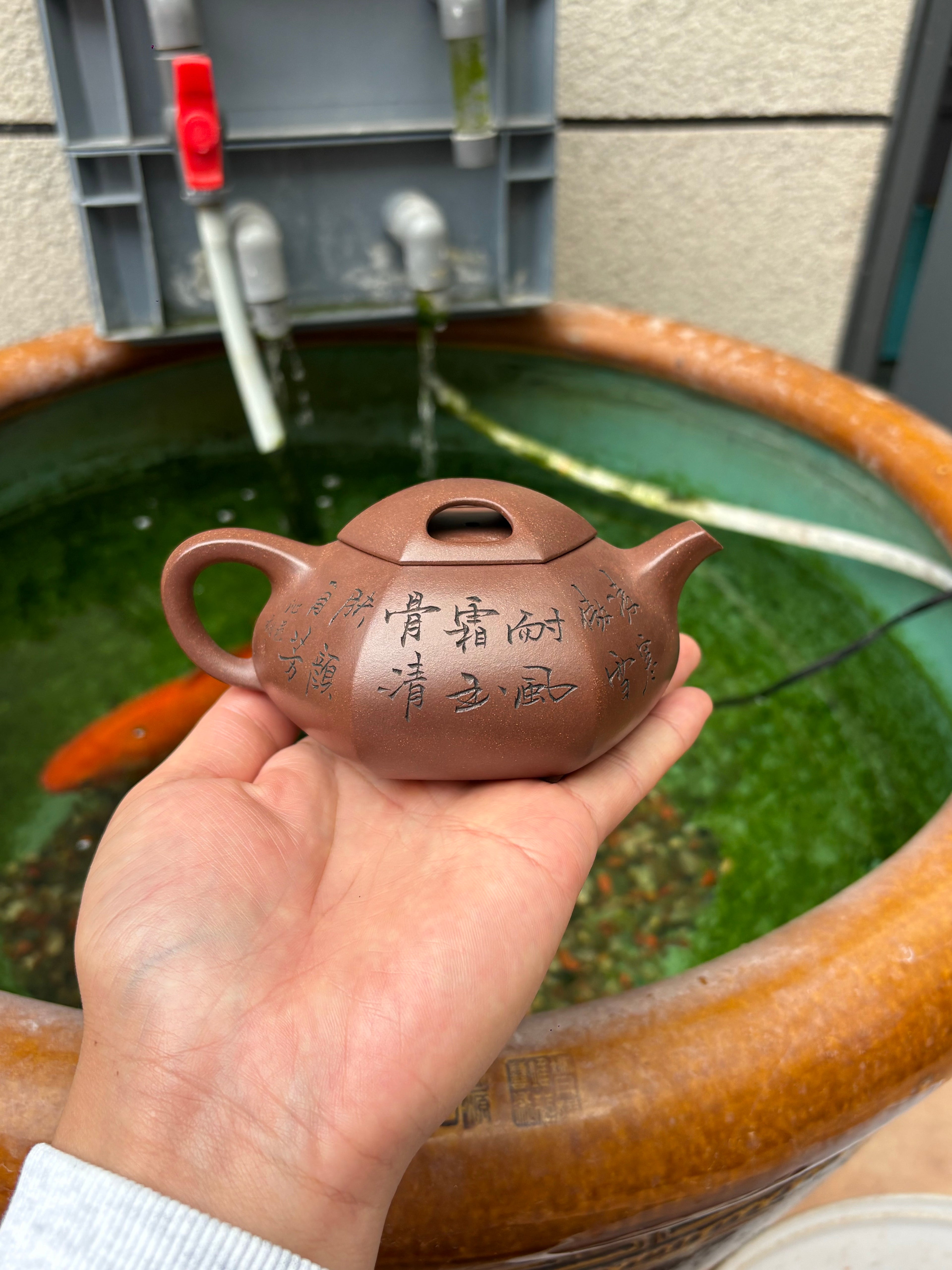 耿浩·方器臻藏 紫砂界80后扛鼎之作·著名方器巨匠臻品《六方牛盖壶》原矿极品羊角山紫泥·250cc