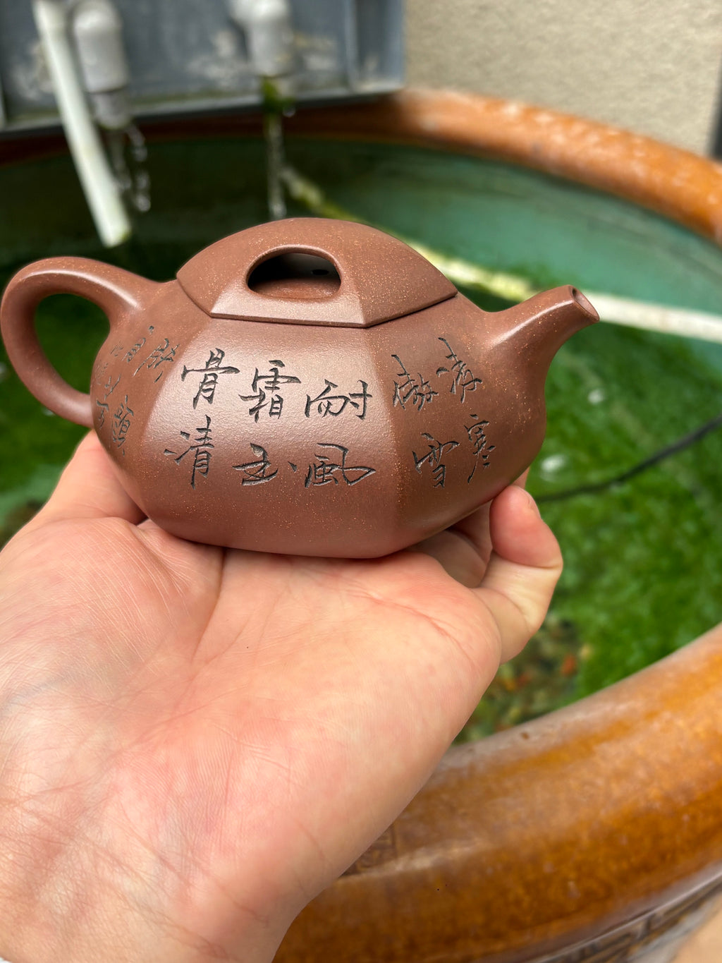 耿浩·方器臻藏 紫砂界80后扛鼎之作·著名方器巨匠臻品《六方牛盖壶》原矿极品羊角山紫泥·250cc