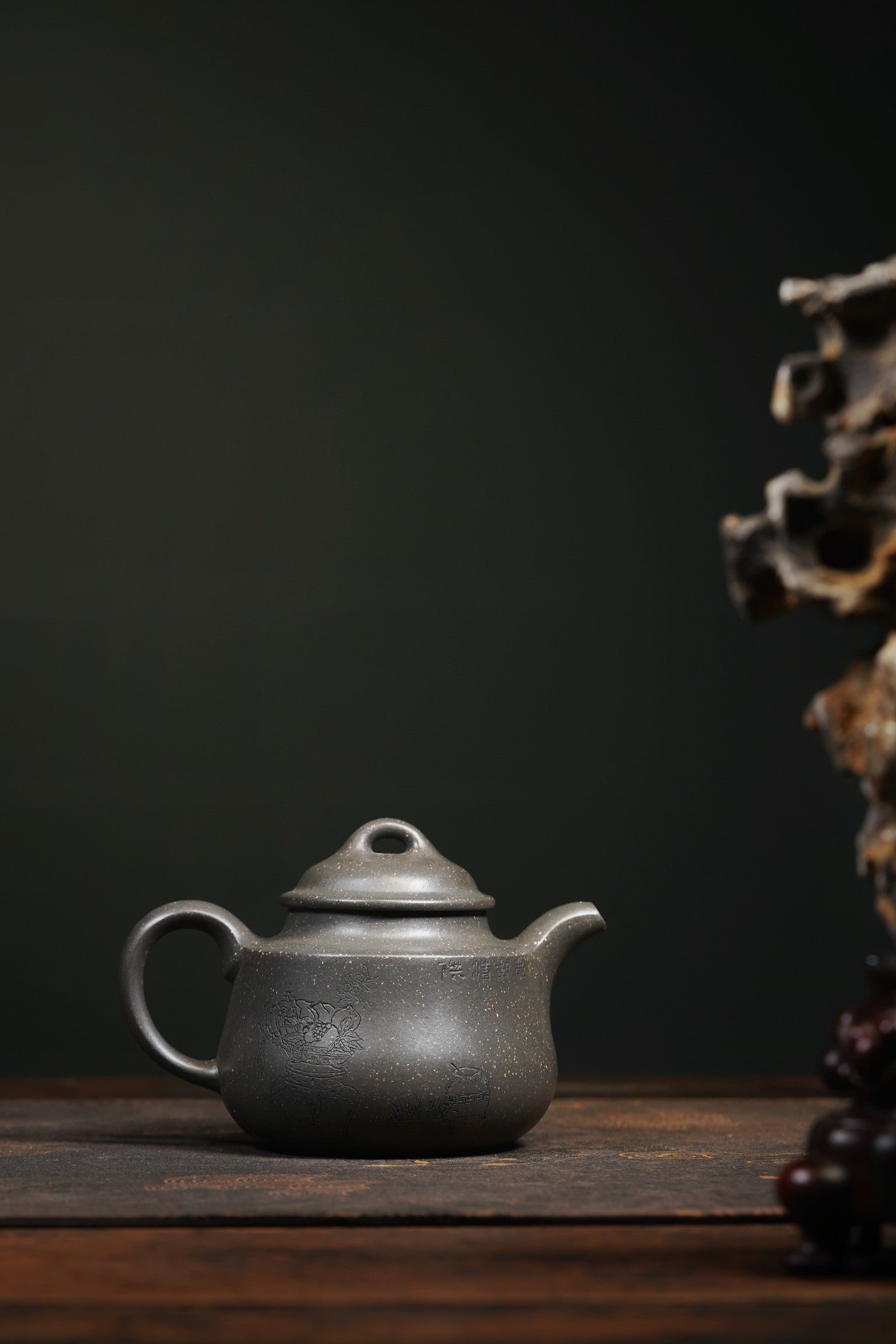 储立之大师｜中国陶瓷艺术终身成就奖获得者｜典藏重器【云柱壶】原矿优质雪花青·320cc