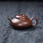 【新品】合欢壶•160cc•内推球孔•陈艳•紫泥·民间艺人陈艳老师 抟制，附证书