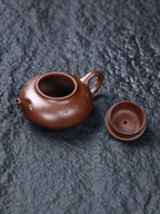 【新品】合欢壶•160cc•内推球孔•陈艳•紫泥·民间艺人陈艳老师 抟制，附证书