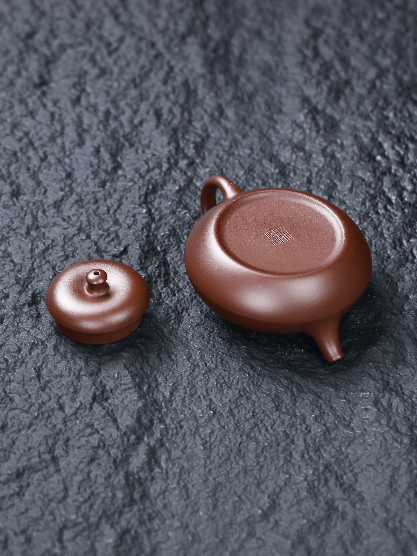 【新品】合欢壶•160cc•内推球孔•陈艳•紫泥·民间艺人陈艳老师 抟制，附证书